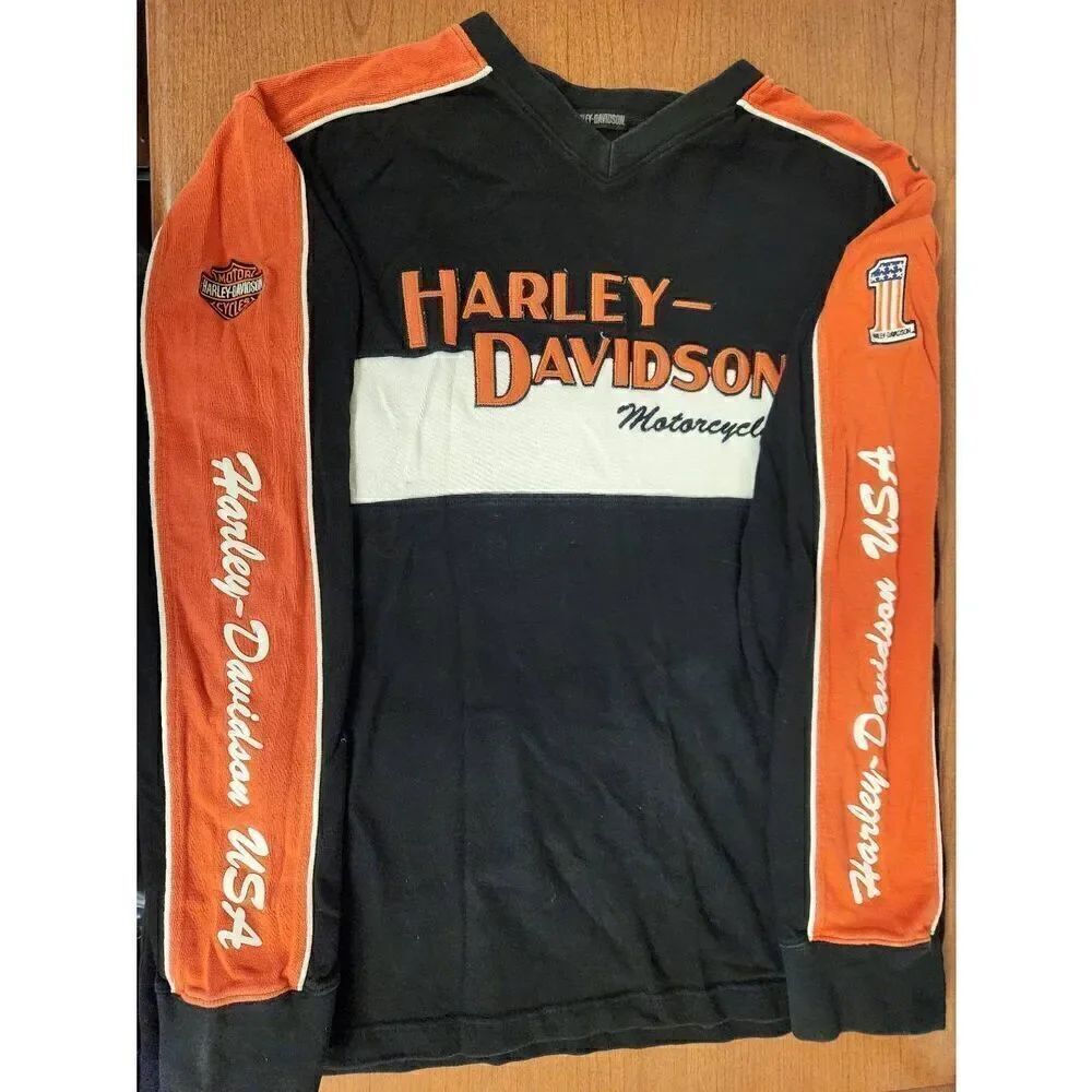 Harley Davidson Original Long Sleeve Medium Weight Men's Size LARGE Classic crew